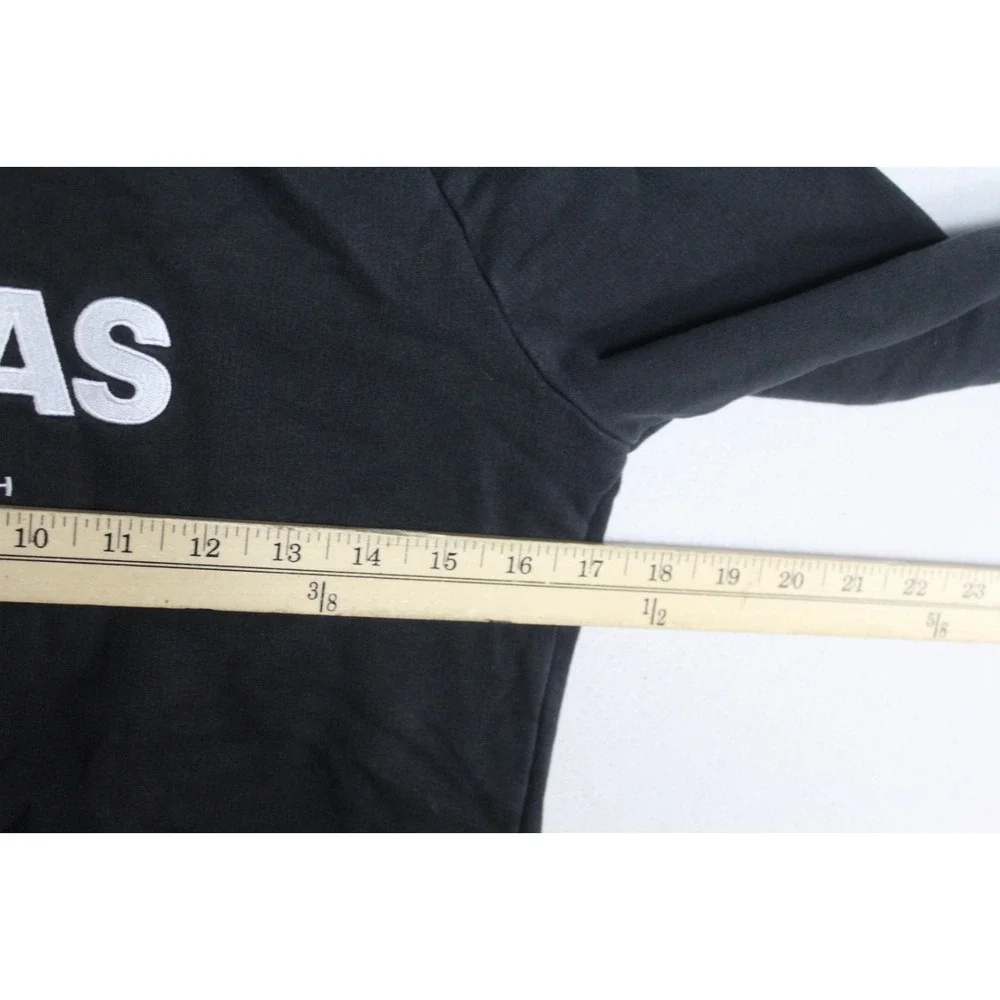 Adidas Boy Black Sweater Spell Out Long Sleeve Casual Size Small